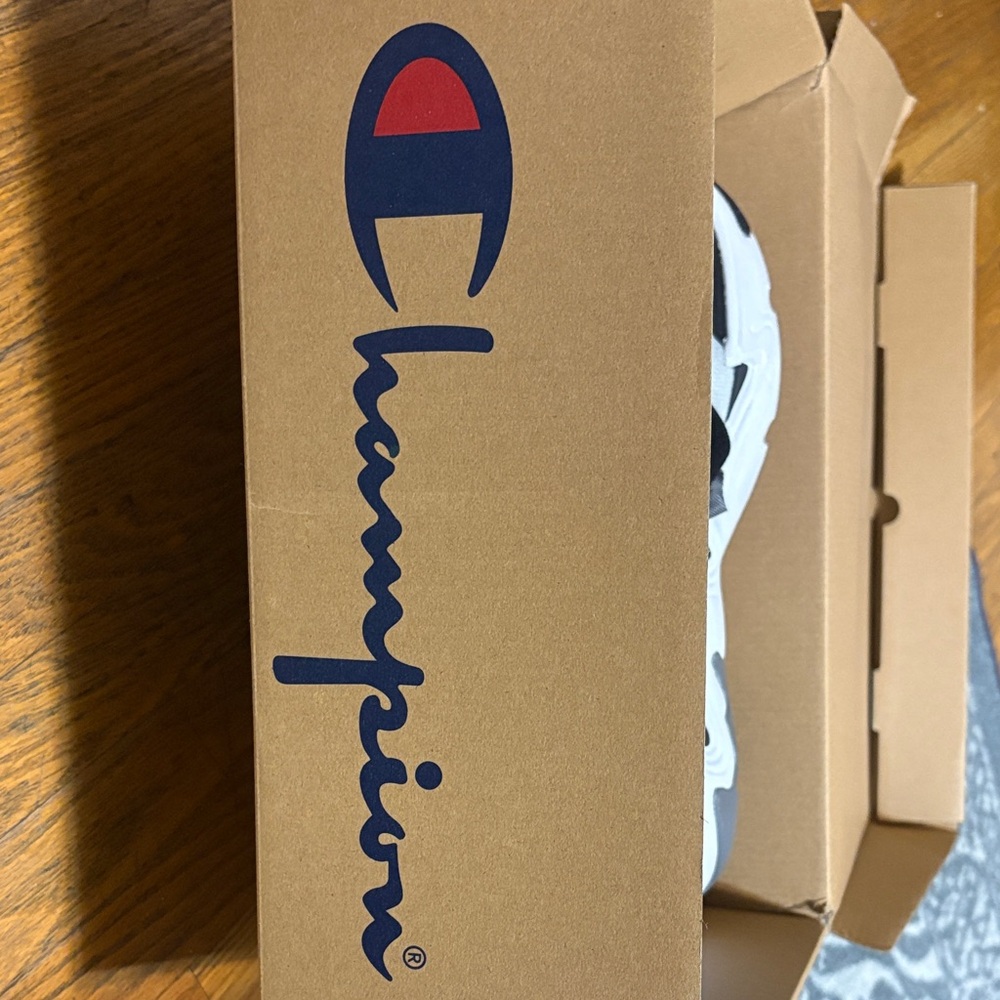 Champion Athletic Shoes with Navy and Red Logo